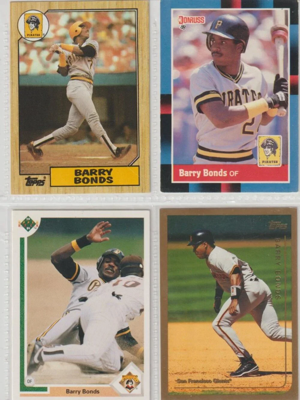Barry Bonds 4 Card Lot – Rookie + Inserts/Base Mix #15